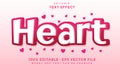 Heart Editable Text Effect Design, Effect Saved In Graphic Style