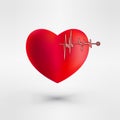 Heart with EKG signal. Valentine's Day. Vector Royalty Free Stock Photo