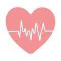 heart electrocardiogram line Royalty Free Stock Photo