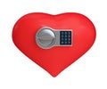 Heart on the electronic lock