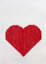 Heart embroidered cross