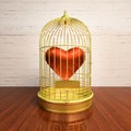 The heart enclosed in a golden cage Royalty Free Stock Photo