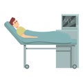 Heart examination icon cartoon vector. Patient health