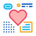 Heart examination icon vector outline illustration