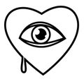 Heart and Eye Royalty Free Stock Photo