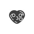 Heart Face Emoji Blowing A Kiss Vector Icon