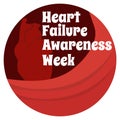 Heart Failure Awareness Week, medical event banner or poster design Royalty Free Stock Photo