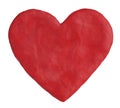 Heart, fashioned from red clay