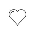 Heart, favorite line icon, outline vector sign