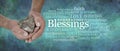 Heart Felt Blessings Word Tag Cloud Royalty Free Stock Photo