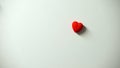 Heart figure on white background, love and charity concept, real feelings