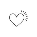 heart find idea symbol icon. Element of Valentine\'s Day icon for mobile concept and web apps. Detailed heart find idea symbol ico