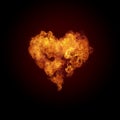 Heart in Fire Royalty Free Stock Photo