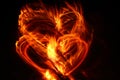 Heart on fire Royalty Free Stock Photo