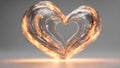 heart in fire A large and oval-shaped fire heart that pulsates fast