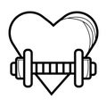 Heart fitness flat icon Royalty Free Stock Photo