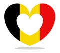 Heart with flag of belgium illustrated Royalty Free Stock Photo
