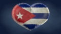 Heart of the flag of Cuba. Royalty Free Stock Photo