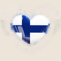 Heart with flag of finland Royalty Free Stock Photo