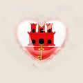 Heart with flag of gibraltar