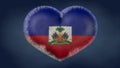 Heart of the flag of Haiti. Royalty Free Stock Photo