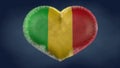 Heart of the flag of Mali. Royalty Free Stock Photo