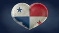 Heart of the flag of Panama. Royalty Free Stock Photo