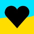 heart flag ukraine for banner design. Peace concept. Vector illustration. stock image.