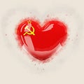 Heart with flag of ussr Royalty Free Stock Photo