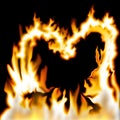 Heart of flames