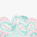 Heart floral pastel pattern, background with place