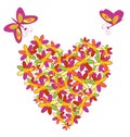 Heart floral shape Royalty Free Stock Photo