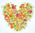 Heart from flowers