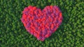 Heart forest. Background for valentine concept.