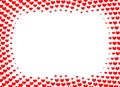 Heart frame for foto vector halftone illustration