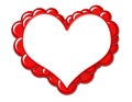 Heart Frame with Red Bubbles Royalty Free Stock Photo