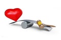 Heart and gavel balances