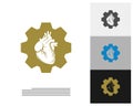 Heart Gear logo vector template, Creative Human Heart logo design concepts Royalty Free Stock Photo