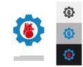 Heart Gear logo vector template, Creative Human Heart logo design concepts Royalty Free Stock Photo
