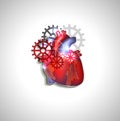 Heart with gears