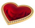 Heart gemstone in gold and diamonds