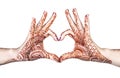 Heart gesture with henna Royalty Free Stock Photo