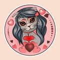 Cute cat Nastya gives love and your heart