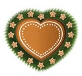Heart gingerbread star tree Royalty Free Stock Photo