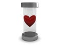 Heart in glass