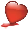 Heart Glassy Bleeding Royalty Free Stock Photo