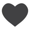 Heart glyph icon, web and mobile, love sign vector