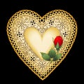 Heart of Gold Royalty Free Stock Photo
