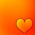 Heart gradient orange card