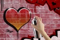 Heart graffiti Royalty Free Stock Photo